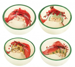 Vietri Old St. Nick Assorted Condiment Bowls - Set of 4