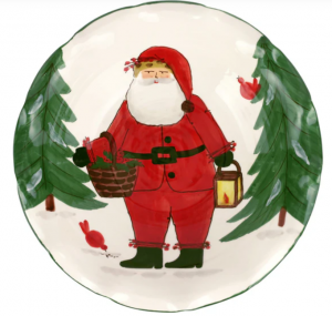 Vietri Old St. Nick Pedestal Fruit Bowl