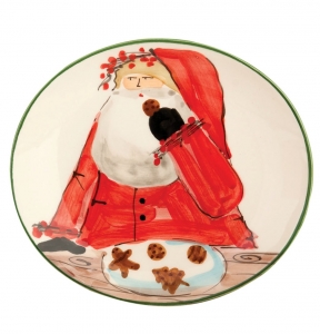 Vietri Old St. Nick Cookie Plate - 8.25"