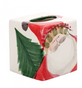 Vietri Old St. Nick Tissue Box