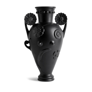 L'Objet Pantheon Persephone Black Vase - 18.5"
