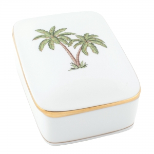 Herend Palm Tree Rectangular Box