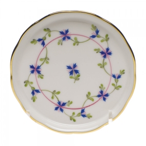 Herend Blue Garland Coaster 4"D