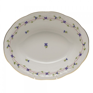 Herend Blue Garland Oval Veg Dish -10"