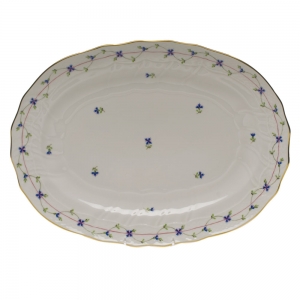 Herend Blue Garland Platter - 15"L X 11.5"W