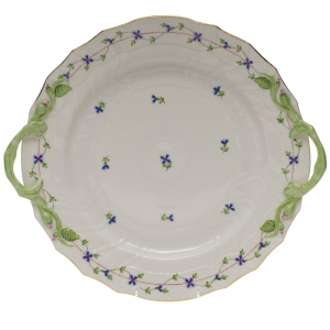 Herend Blue Garland Chop Plate w/Handles