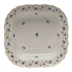 Herend Blue Garland Square Fruit Dish - 11"