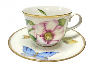Anna Weatherley Peony Pink Cup & Saucer