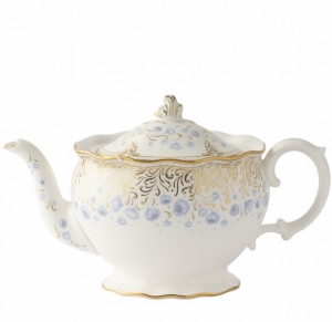 Royal Crown Derby Royal Peony Blue Teapot