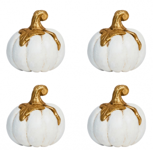 Juliska Forest Walk Pumpkin Gold Place Card Holder -  Set/4