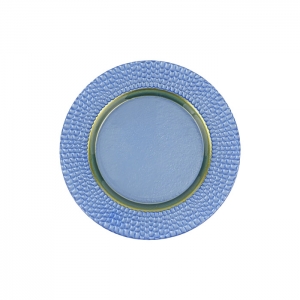 Vietri Pelli Glass Blue Salad Plate - Set 4