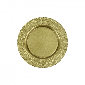 Vietri Pelli Glass Gold Salad Plate - Set 4