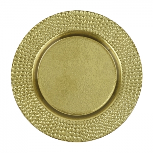 Vietri Pelli Glass Gold Charger - Set 4