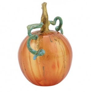 Vietri Pumpkins Orange Glass Pumpkin