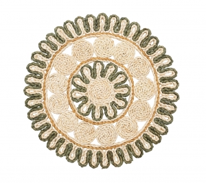 Kim Seybert Casbah Placemat Natural / Green - Set 4