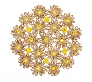 Kim Seybert Daisy Natural / Yellow Placemat - Set 4