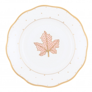 Herend Fall Dessert Plate - Maple Leaf