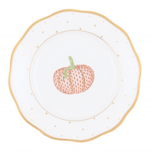 Herend Fall Dessert Plate - Pumpkin