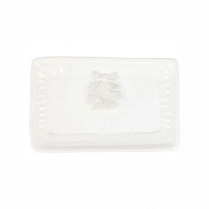 Vietri Pietra Natale Wreath Rectangular Tray
