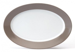 Philippe Deshoulieres Seychelles Taupe Oval Platter