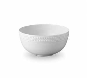 L'Objet Perlee White Serving Bowl