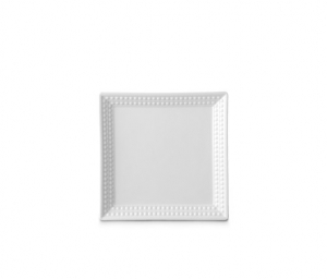 L'Objet Perlee White Square Tray