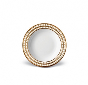 L'Objet Perlee Gold Soup Plate