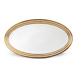L'Objet Perlee Gold Oval Platter - Large