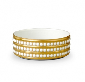 L'Objet Perlee Gold Deep Bowl - Medium