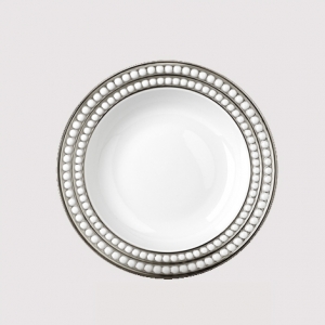 L'Objet Perlee Platinum Soup Plate