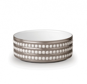 L'Objet Perlee Platinum Deep Bowl - Medium