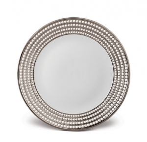 L'Objet Perlee Platinum Round Platter