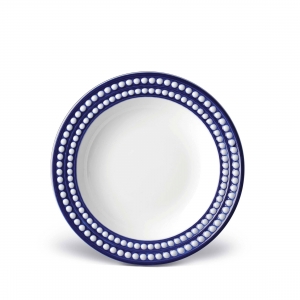 L'Objet Perlee Bleu Soup Plate