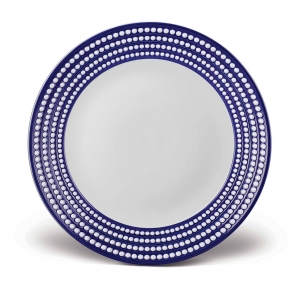 L'Objet Perlee Bleu Round Platter