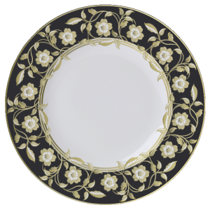 Royal Crown Derby Primrose Salad /Dessert Plate / Black - 8.5"