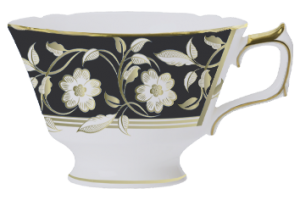 Royal Crown Derby Primrose Tea Cup / Black