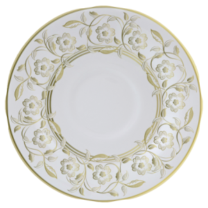Royal Crown Derby Primrose Tea Saucer / White