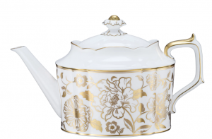 Royal Crown Derby Primrose Teapot  / White - 36 oz.