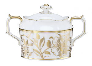 Royal Crown Derby Primrose Covered Sugar / White
