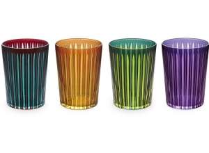 L'Objet Prism Assorted Colors Highball Glasses - Set 4