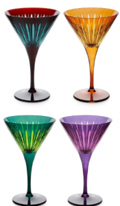 L'Objet Prism Assorted Martini Glasses - Set 4