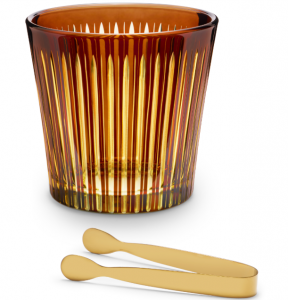 L'Objet Prism Amber Ice Bucket + Tongs