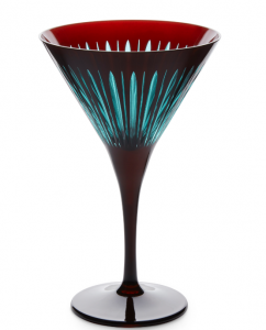 L'Objet Prism Bordeaux Martini Glasses - Set 4