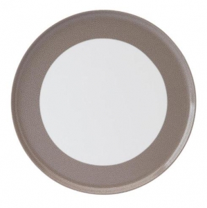 Philippe Deshoulieres Seychelles Taupe Round Cake Platter