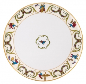 Deshoulieres Songes De XVII Round Cake Platter - 12"