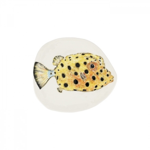 Vietri Reef Box Fish Small Round Platter - 11.5"