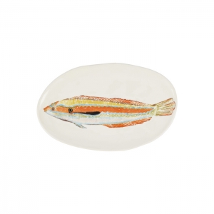 Vietri Reef Tropical Rainbow Fish Small Oval Platter - 12.5"