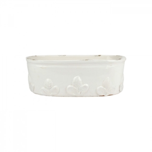 Vietri Rustic Garden Linen Basil Oval Planter