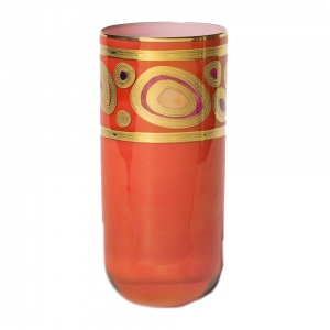 Vietri Regalia Glass High Ball - Orange