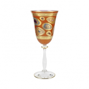 Vietri Regalia Orange Wine Glass